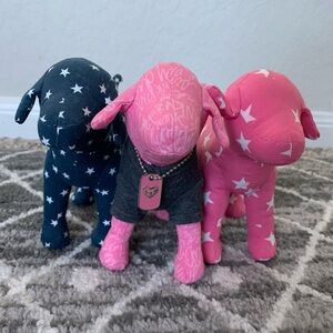 Three Victoria Secret Pink Mini Dogs (2006 & 2008)
